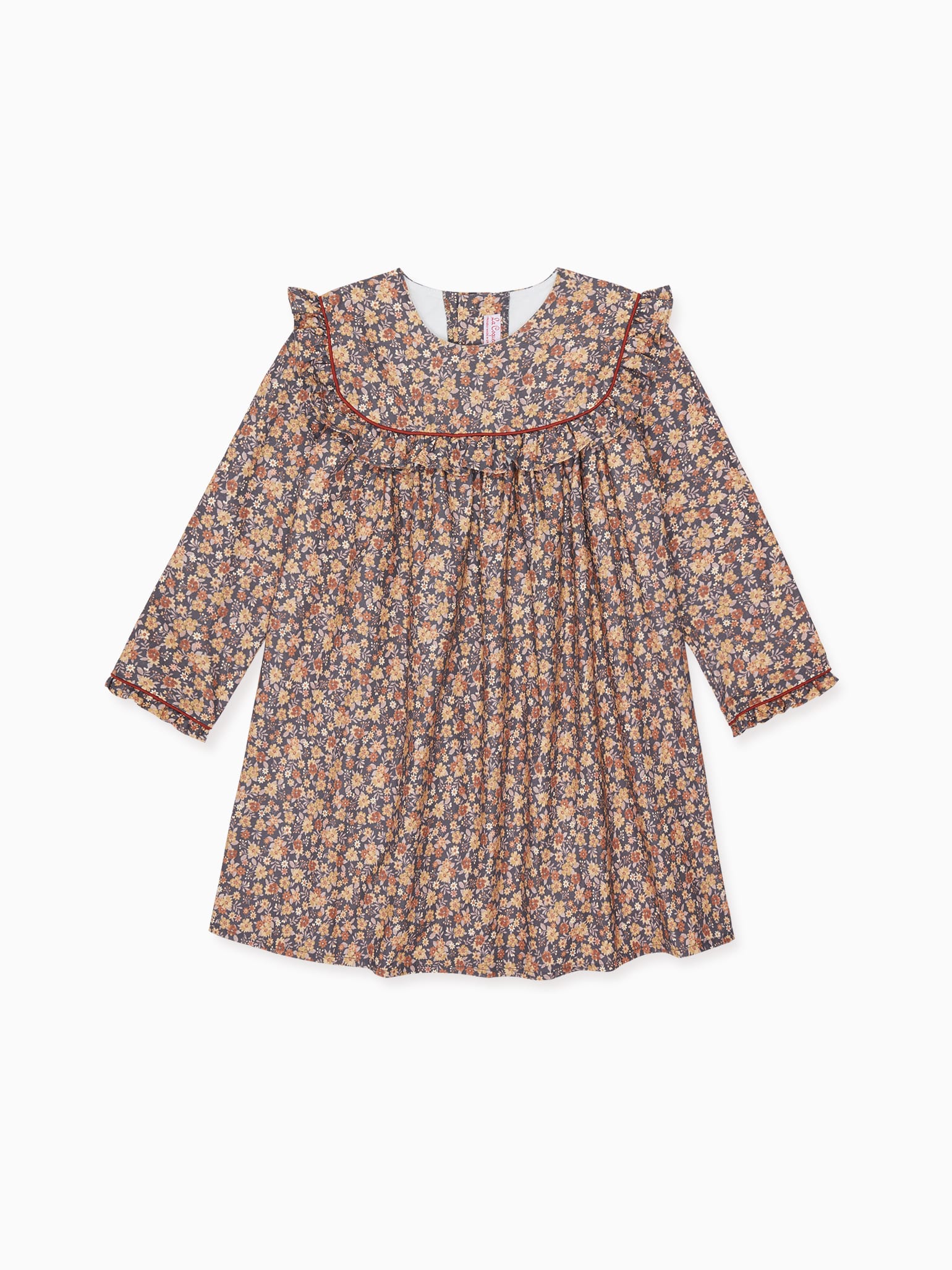 Camel Floral Azuna Girl Empire Dress