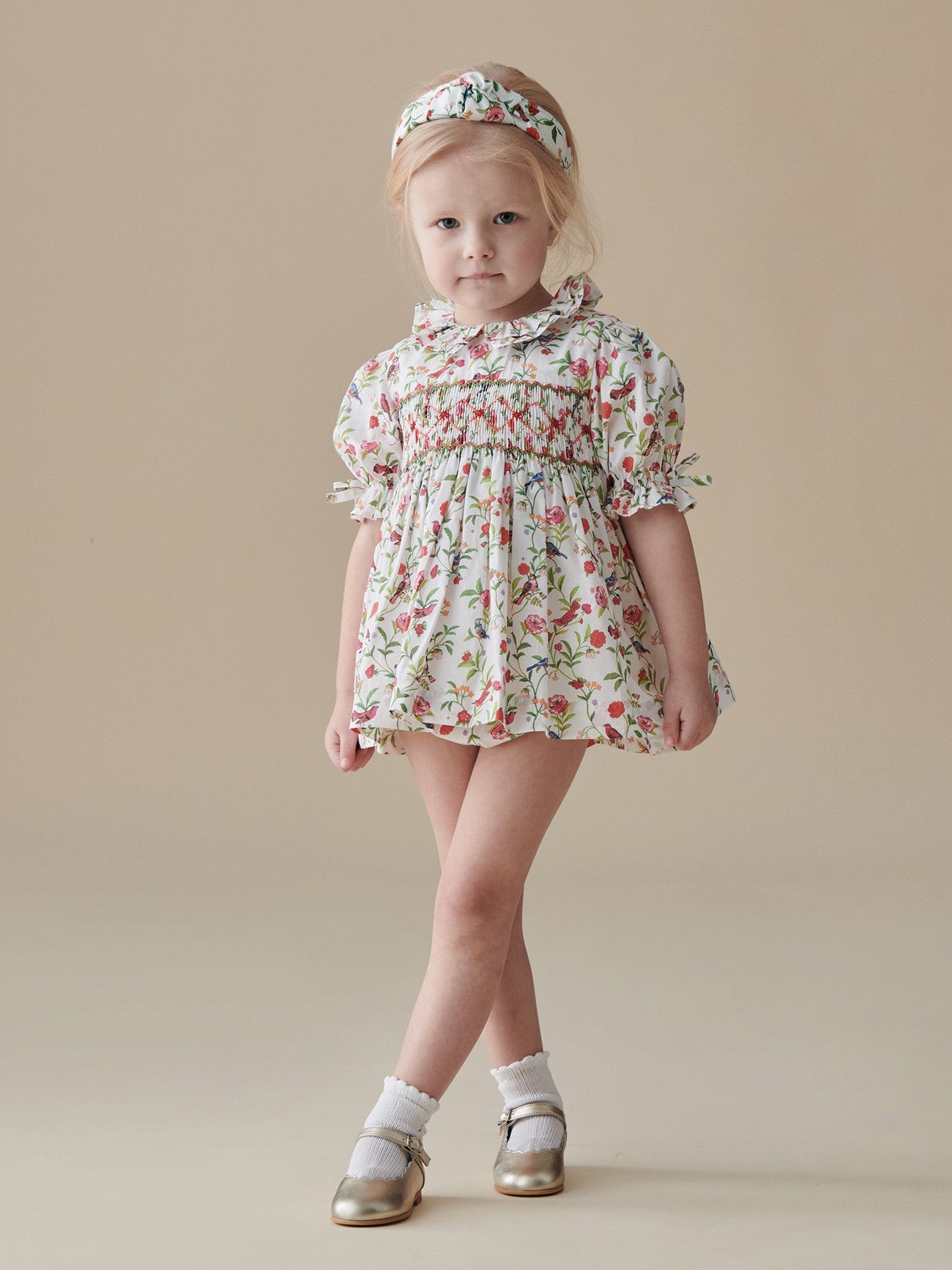 Azura Baby Girl Set, Openwork Socks & Scallop Mary Jane Shoes Outfit Bundle