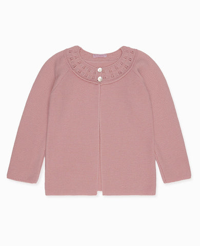 Dusty Pink Baena Merino Girl Cardigan