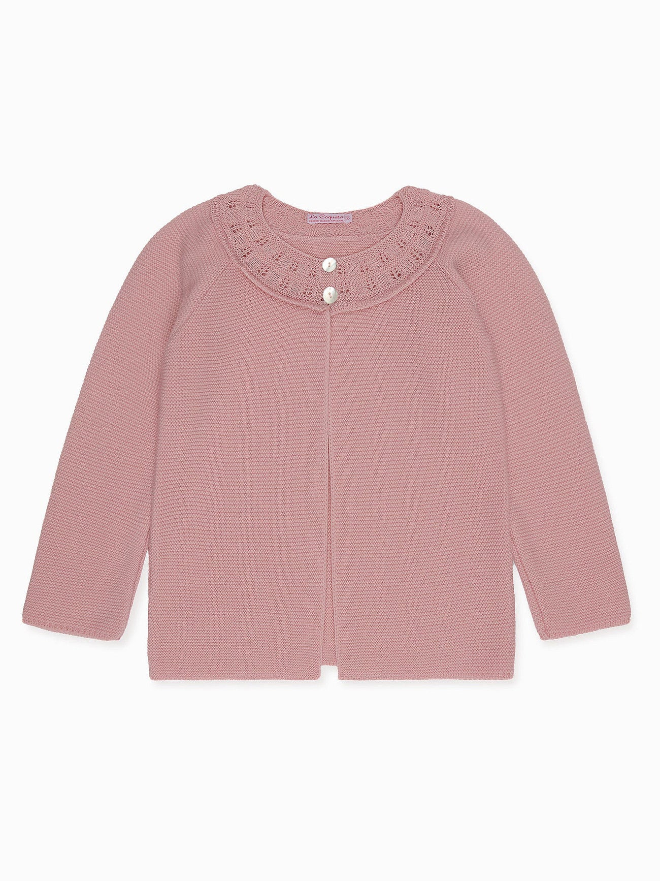 Dusty Pink Baena Merino Girl Cardigan