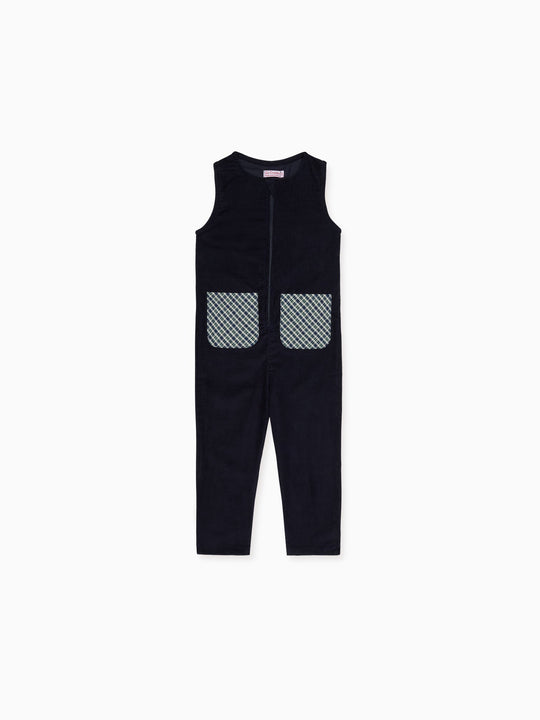 Navy Bruno Baby Dungarees La Coqueta Kids
