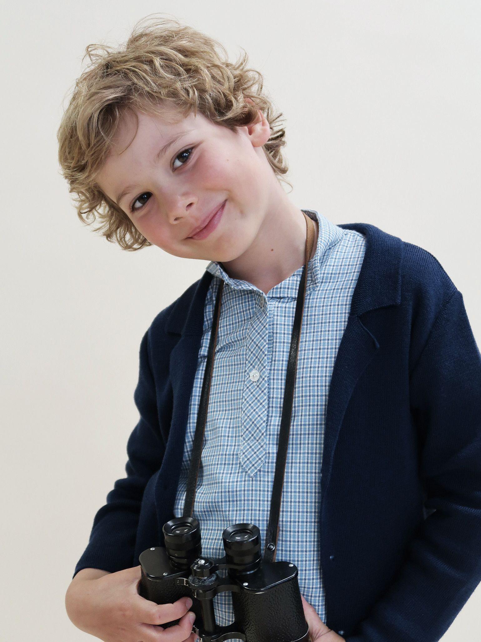 Navy Hector Merino Boy Cardigan