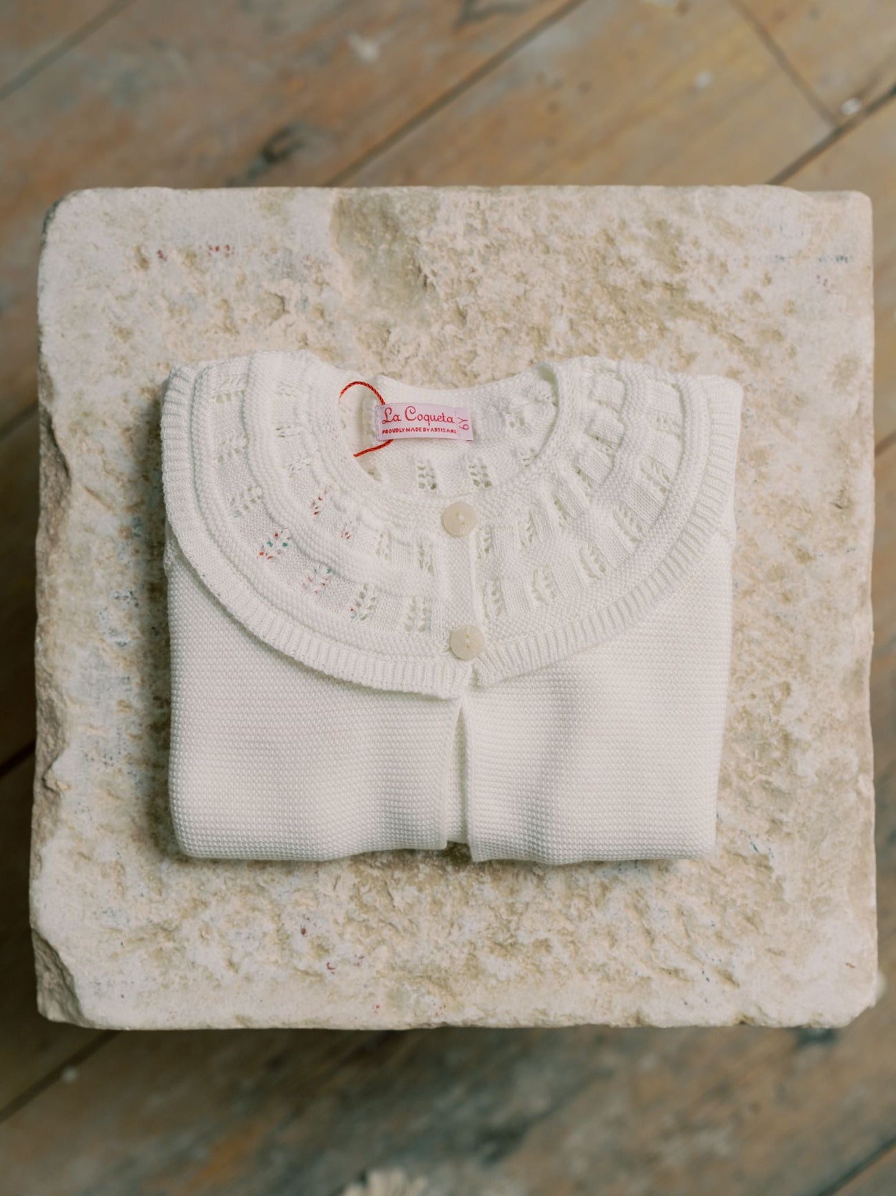 Ivory Baena Cotton Girl Cardigan