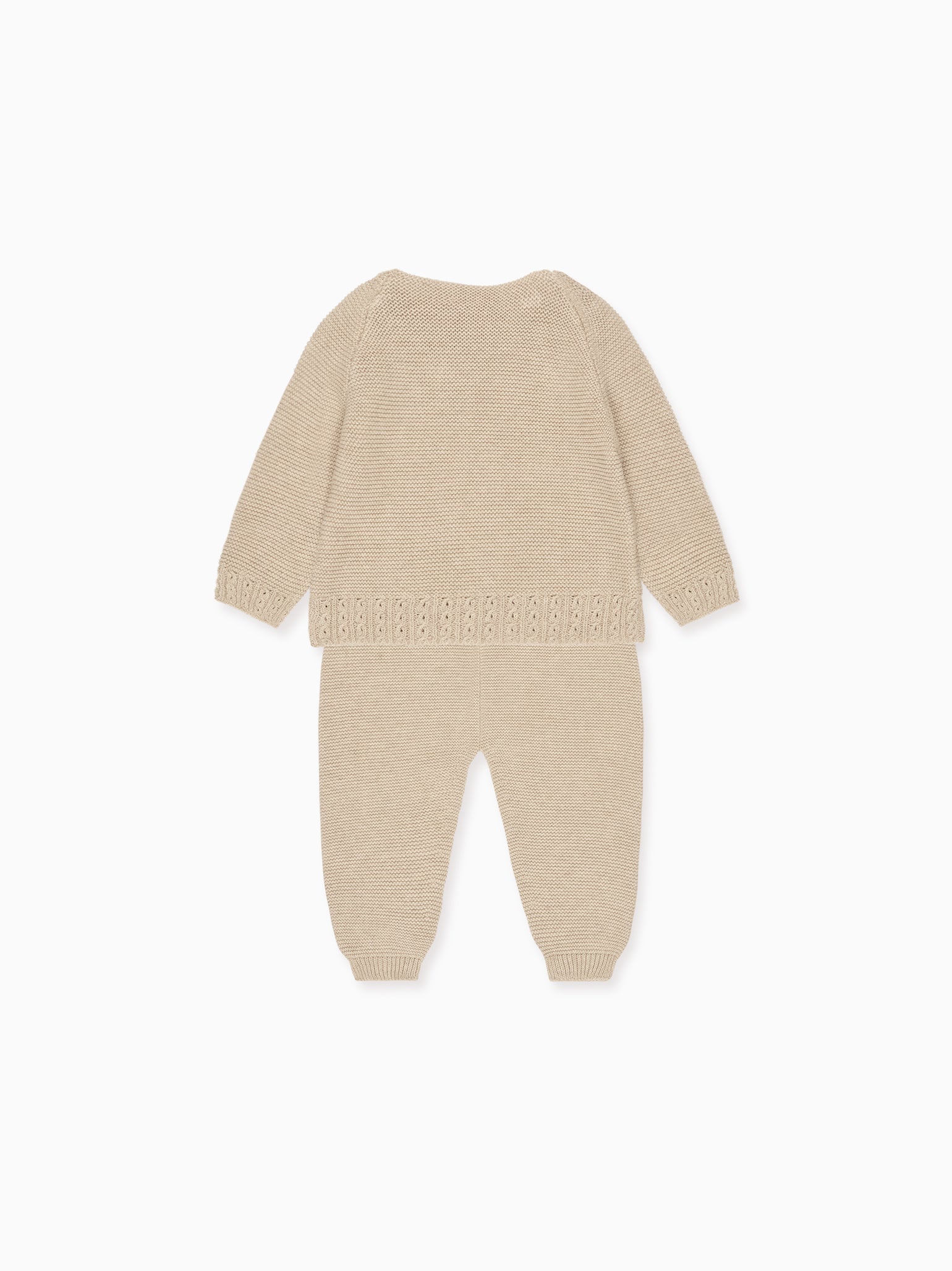 Taupe Bailey Cotton Baby Knitted Set