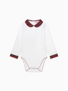 Red Tartan Bastia Baby Body Vest