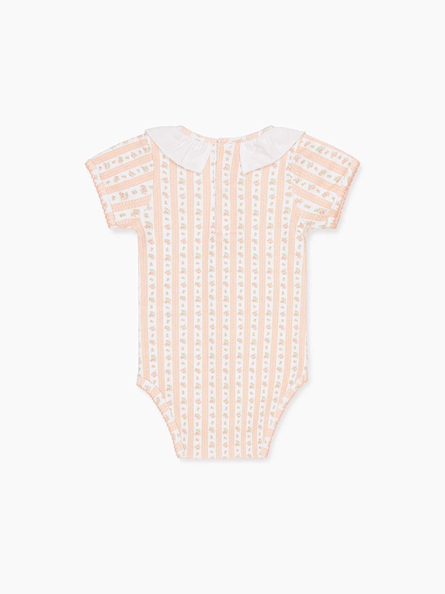 Pink Floral Stripe Belle Baby Girl Body Vest