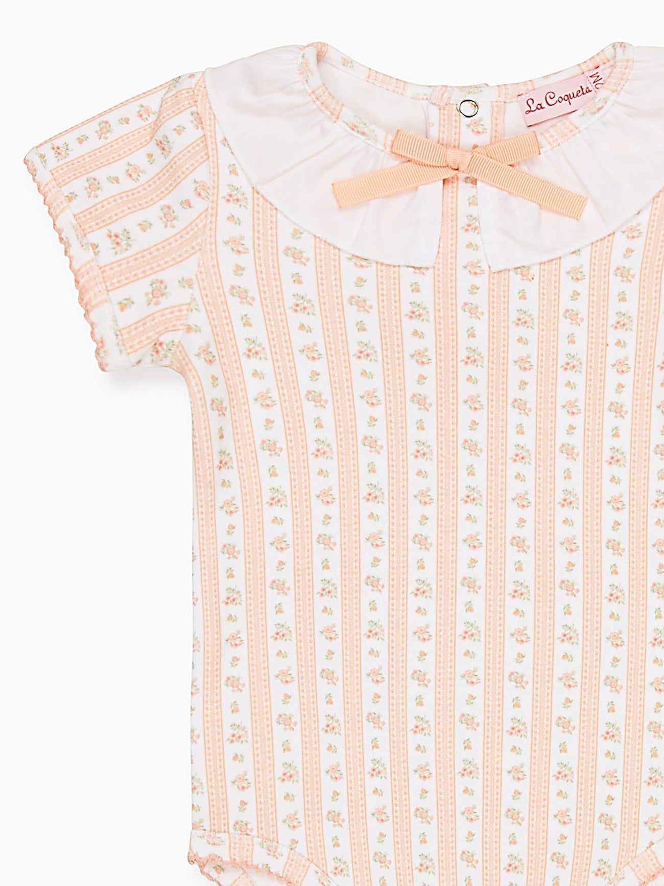 Pink Floral Stripe Belle Baby Body Vest