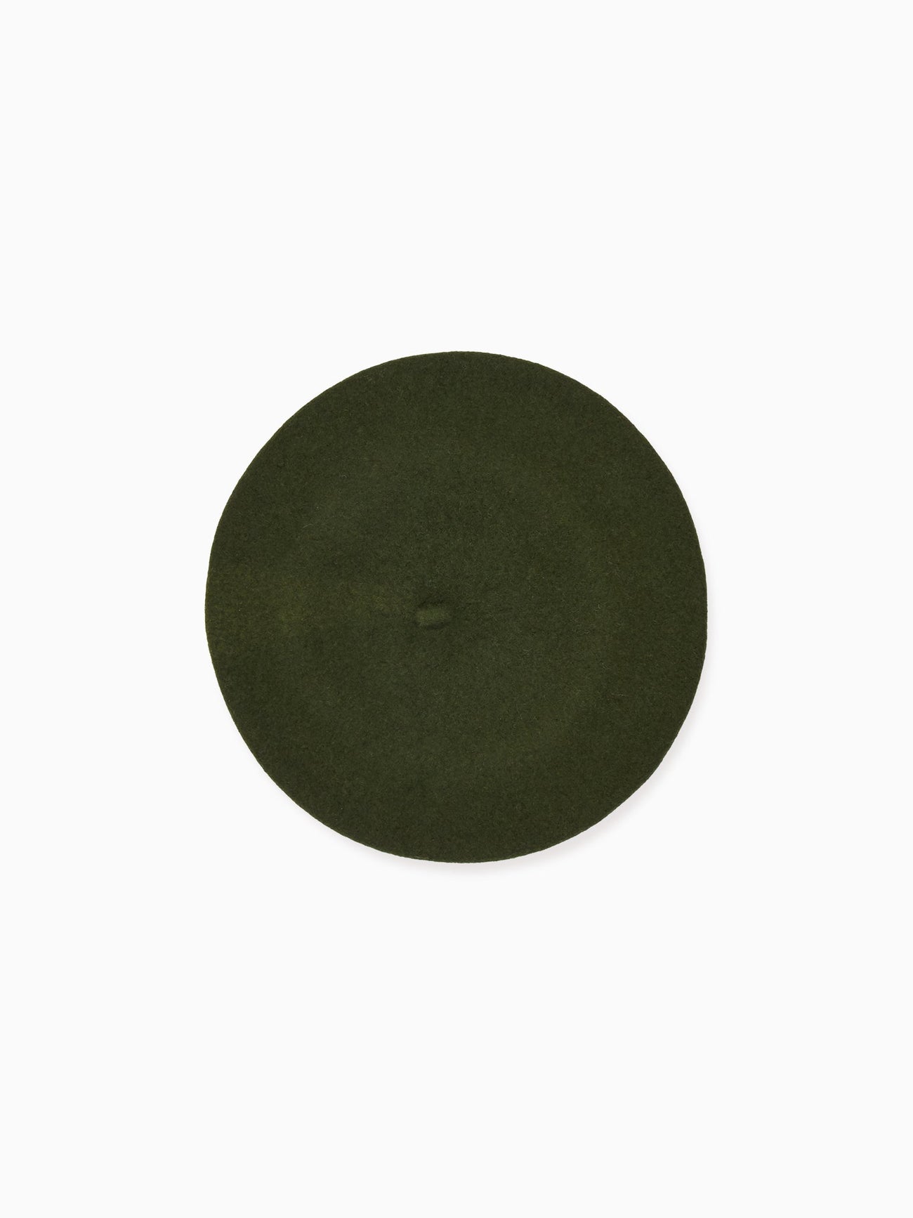 Olive Green Kids Wool Beret