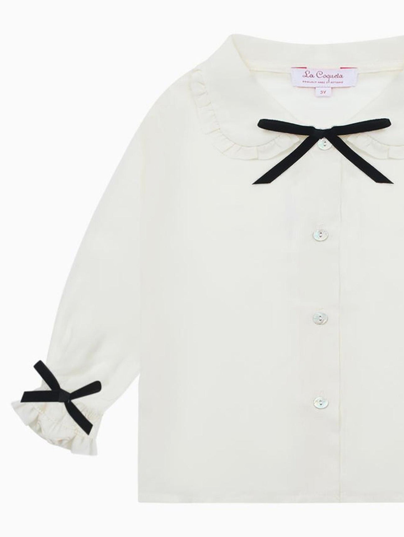 Ivory Betty Long Sleeve Baby Girl Shirt