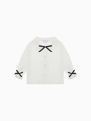 Ivory Betty Long Sleeve Baby Girl Shirt