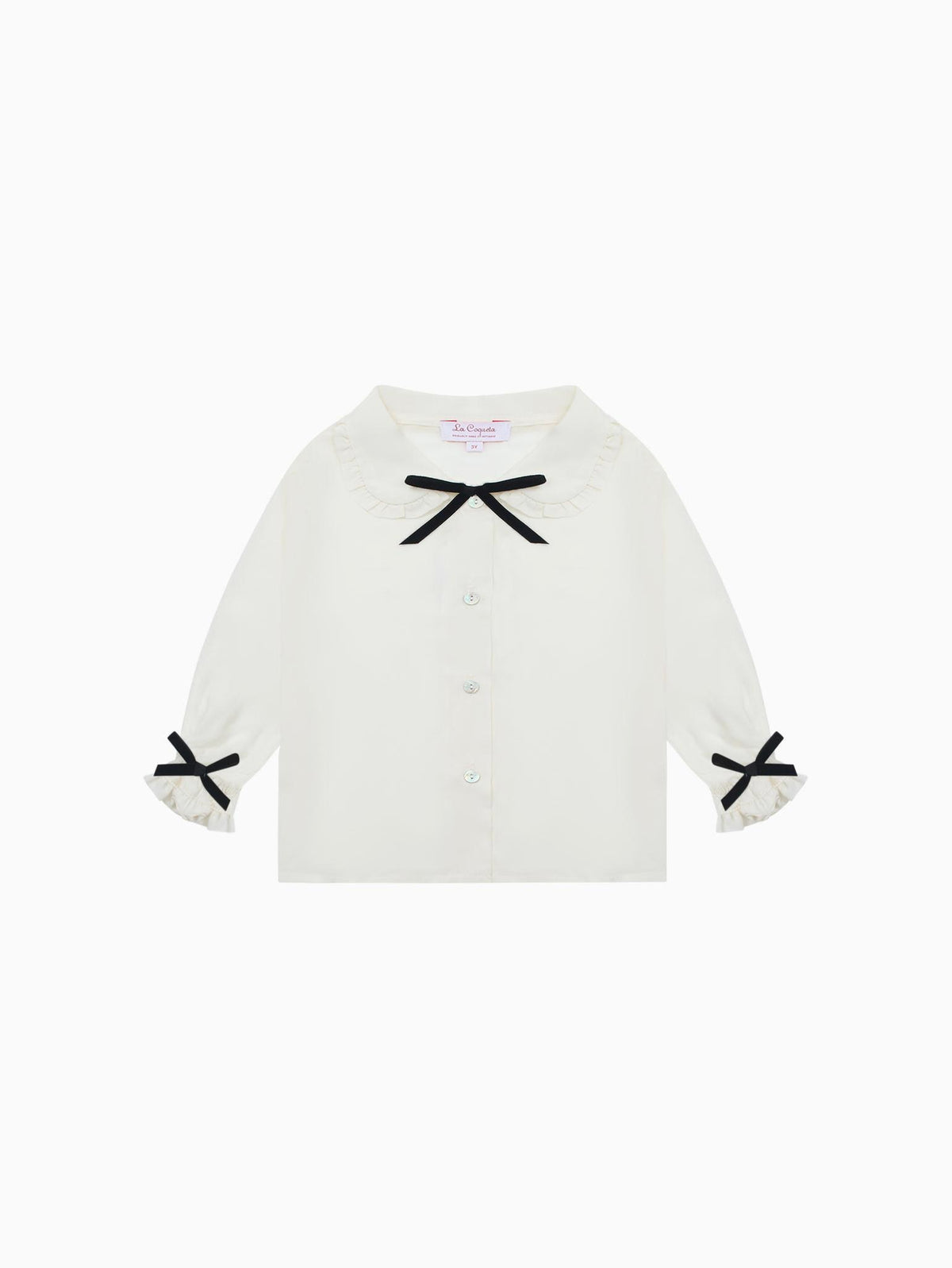 Ivory Betty Long Sleeve Baby Girl Shirt