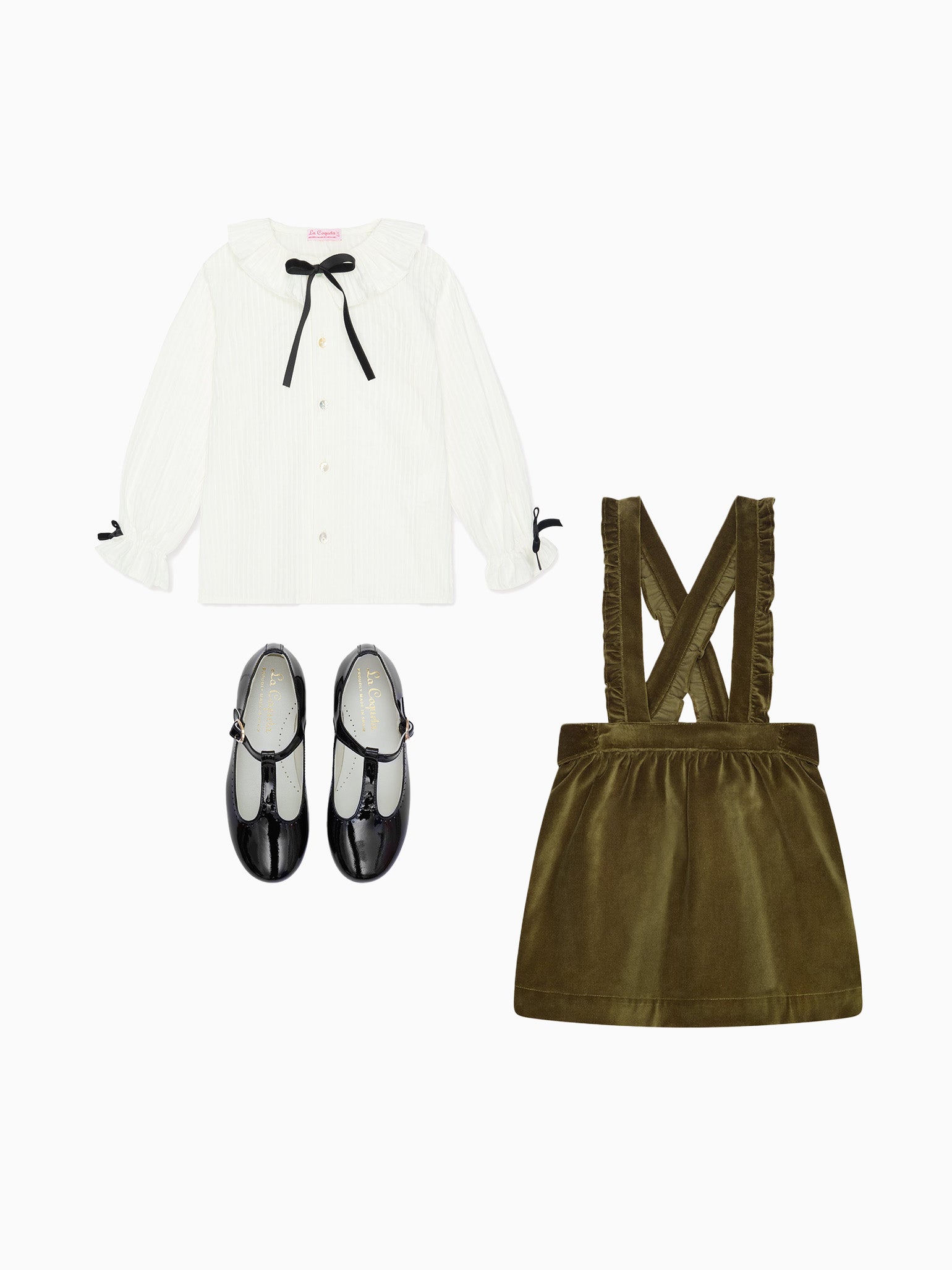 Betty Girl Shirt, Reina Girl Skirt & T-Bar Shoes Outfit Bundle