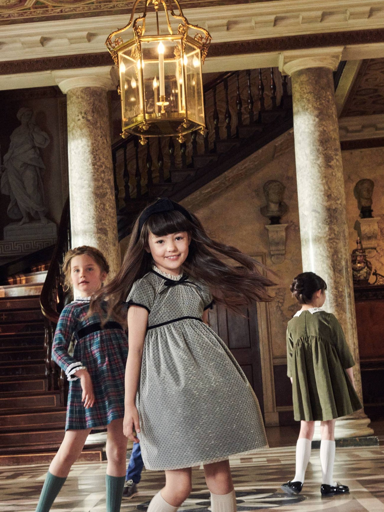 Black Polka Dot Palomina Girl Empire Dress