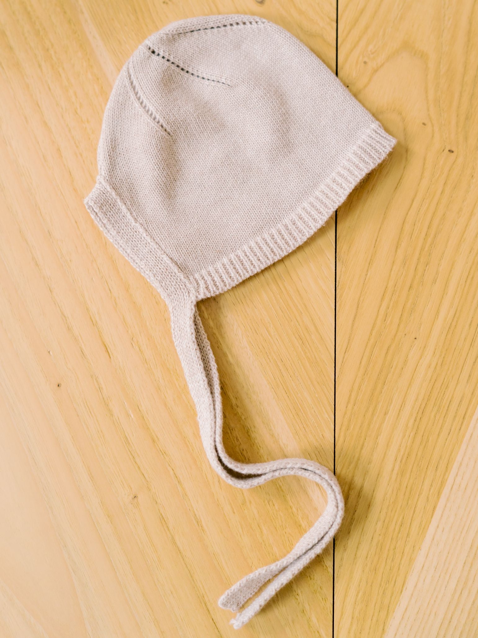 Taupe Bigal Cotton Baby Knitted Bonnet