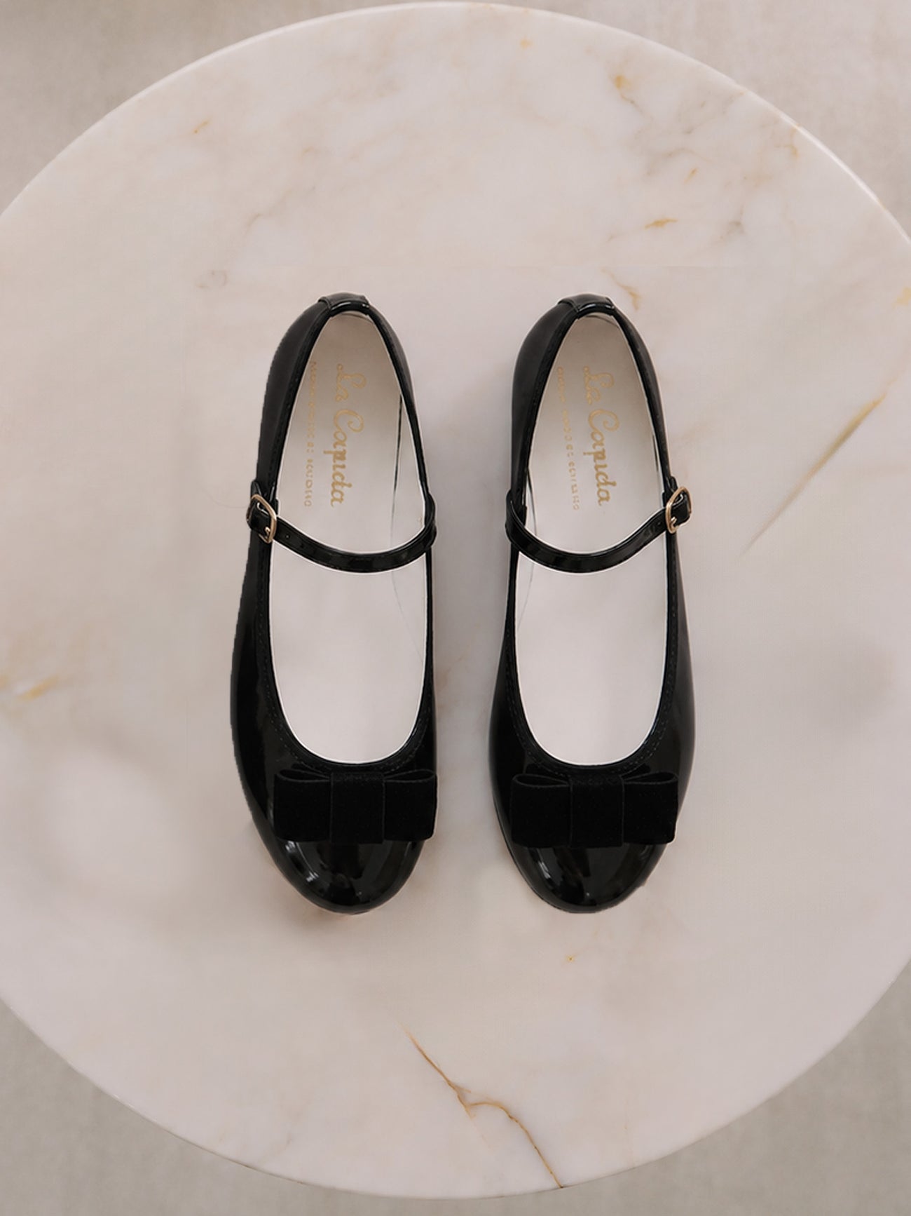 Patent Black Leather Girl Bow Mary Jane Shoes