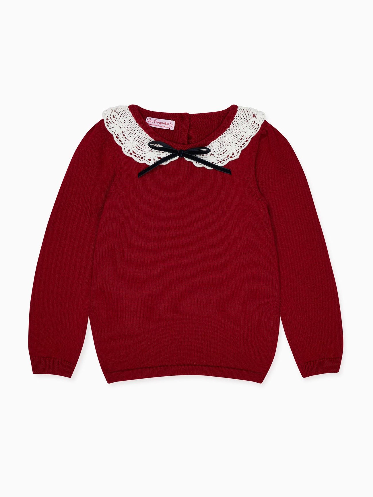 Burgundy Blanca Merino Girl Jumper