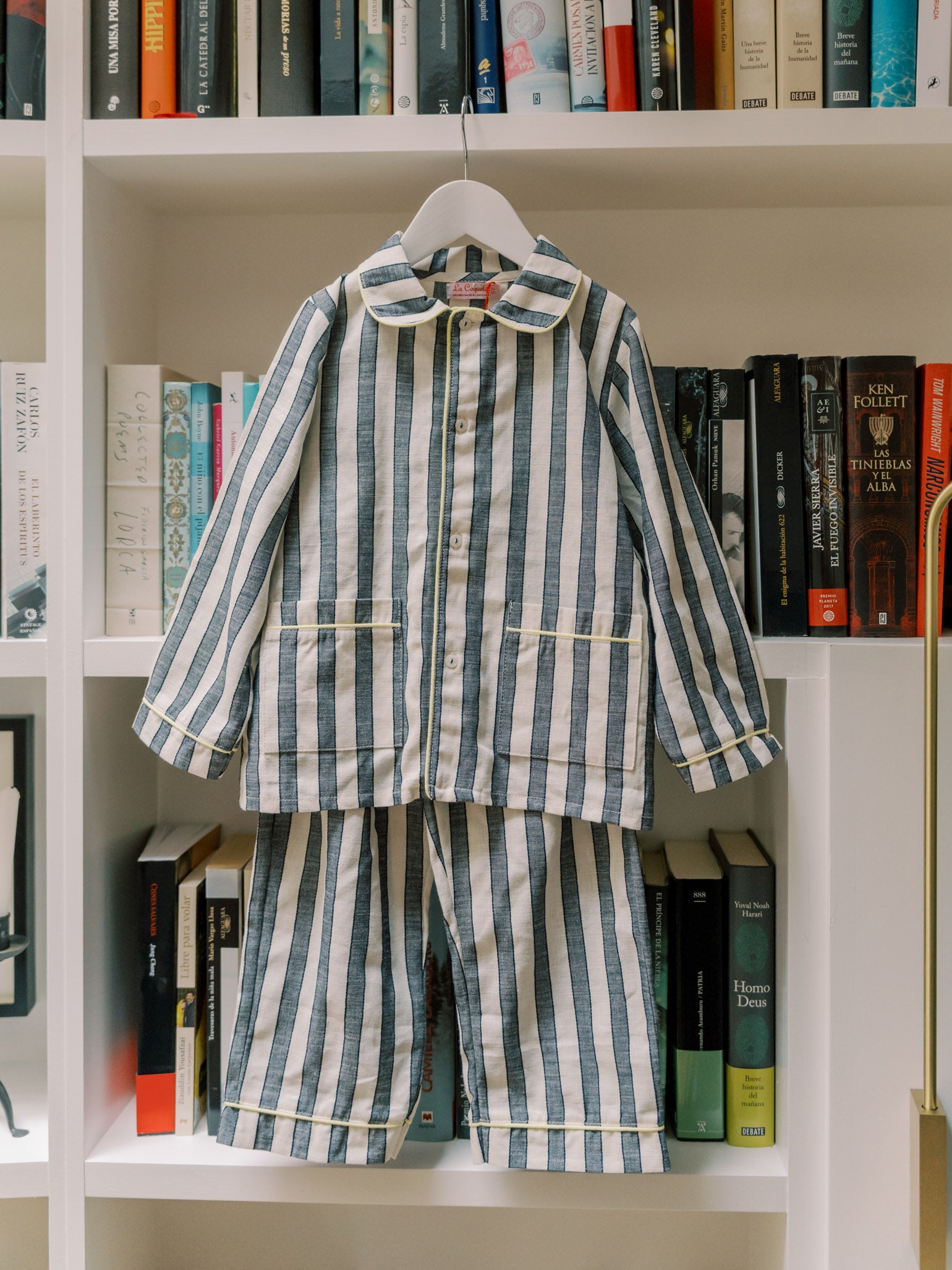 Blue Stripe Romera Kids Cotton Pyjamas