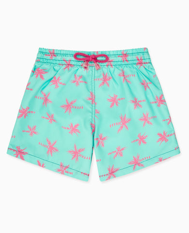 Aqua Bravo Boy Palm Tree Swim Shorts
