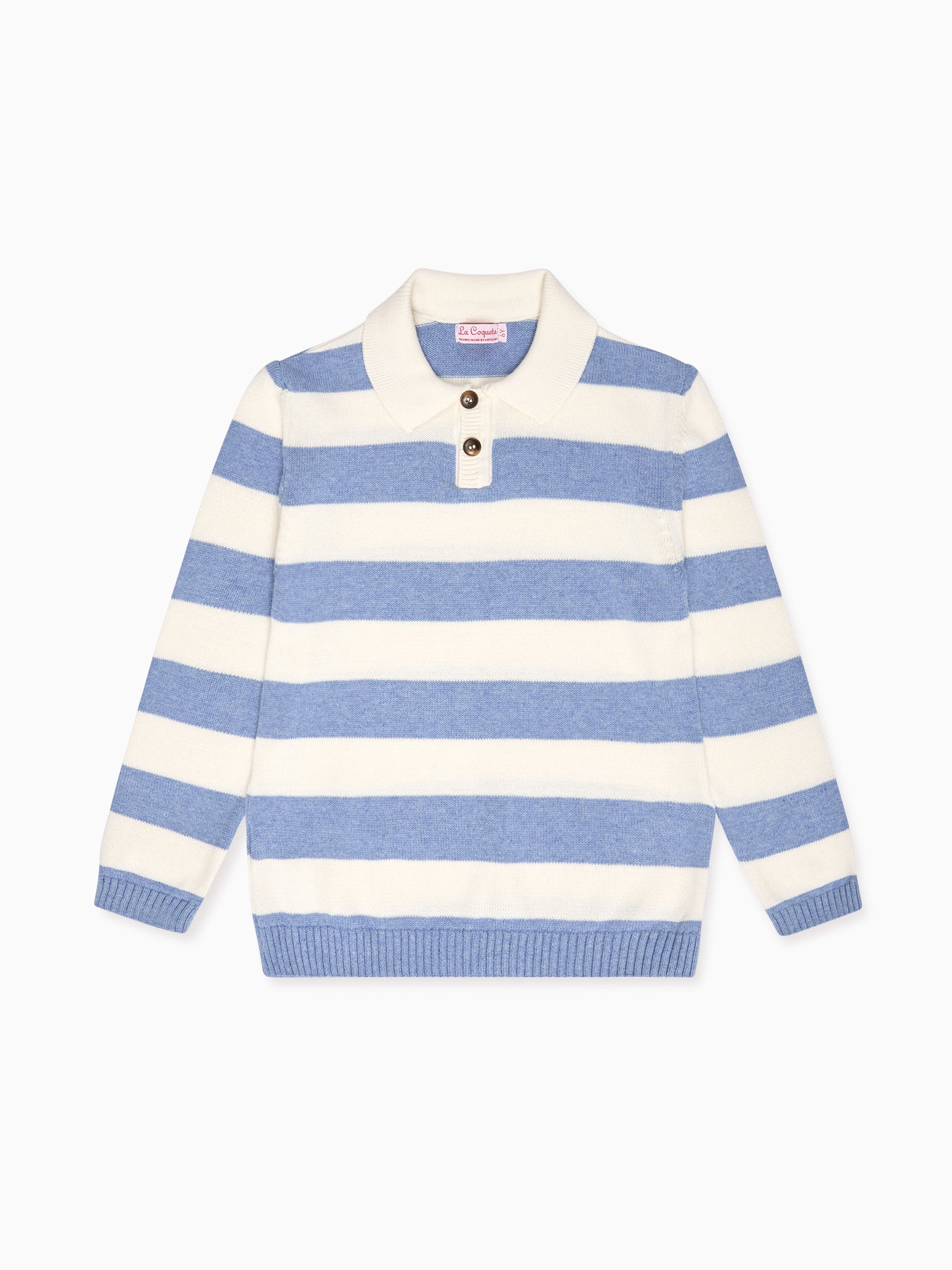 Blue Stripe Brio Cotton Boy Jumper