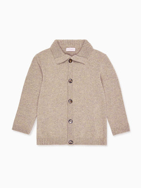 Taupe Brio Merino Boy Cardigan