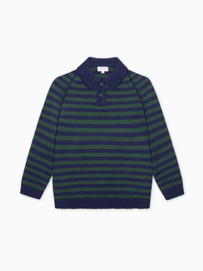 Navy Stripe Brio Merino Boy Jumper