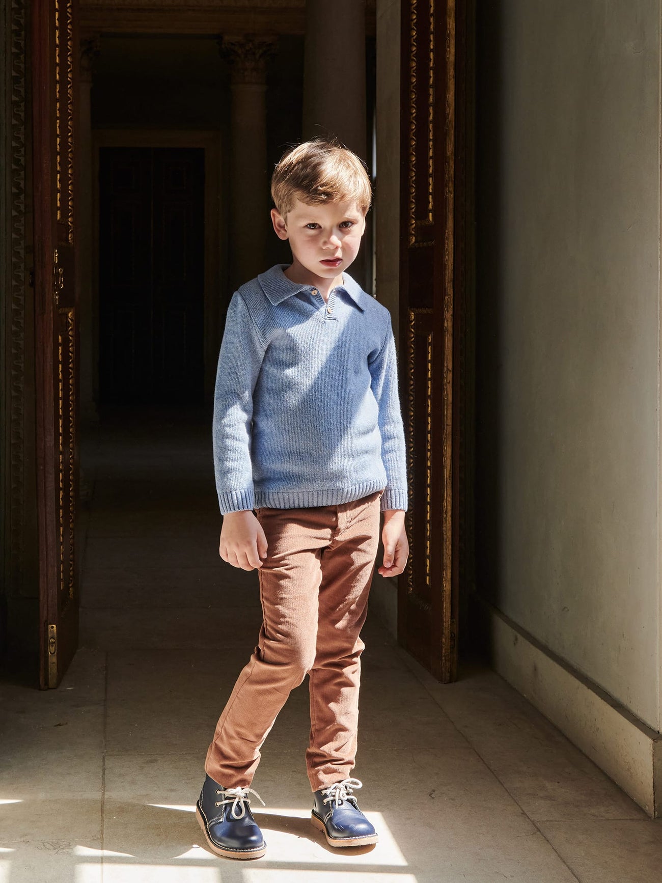 Dusty Blue Brio Merino Boy Jumper