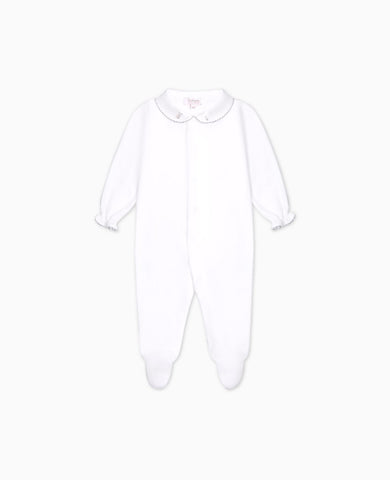 White Bunny Baby Girl Sleepsuit