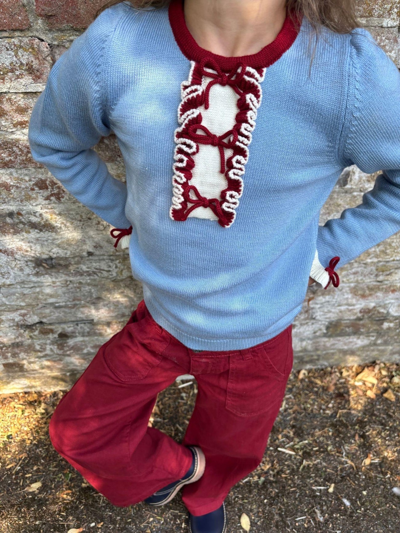 Burgundy Enola Girl Wide Leg Jeans