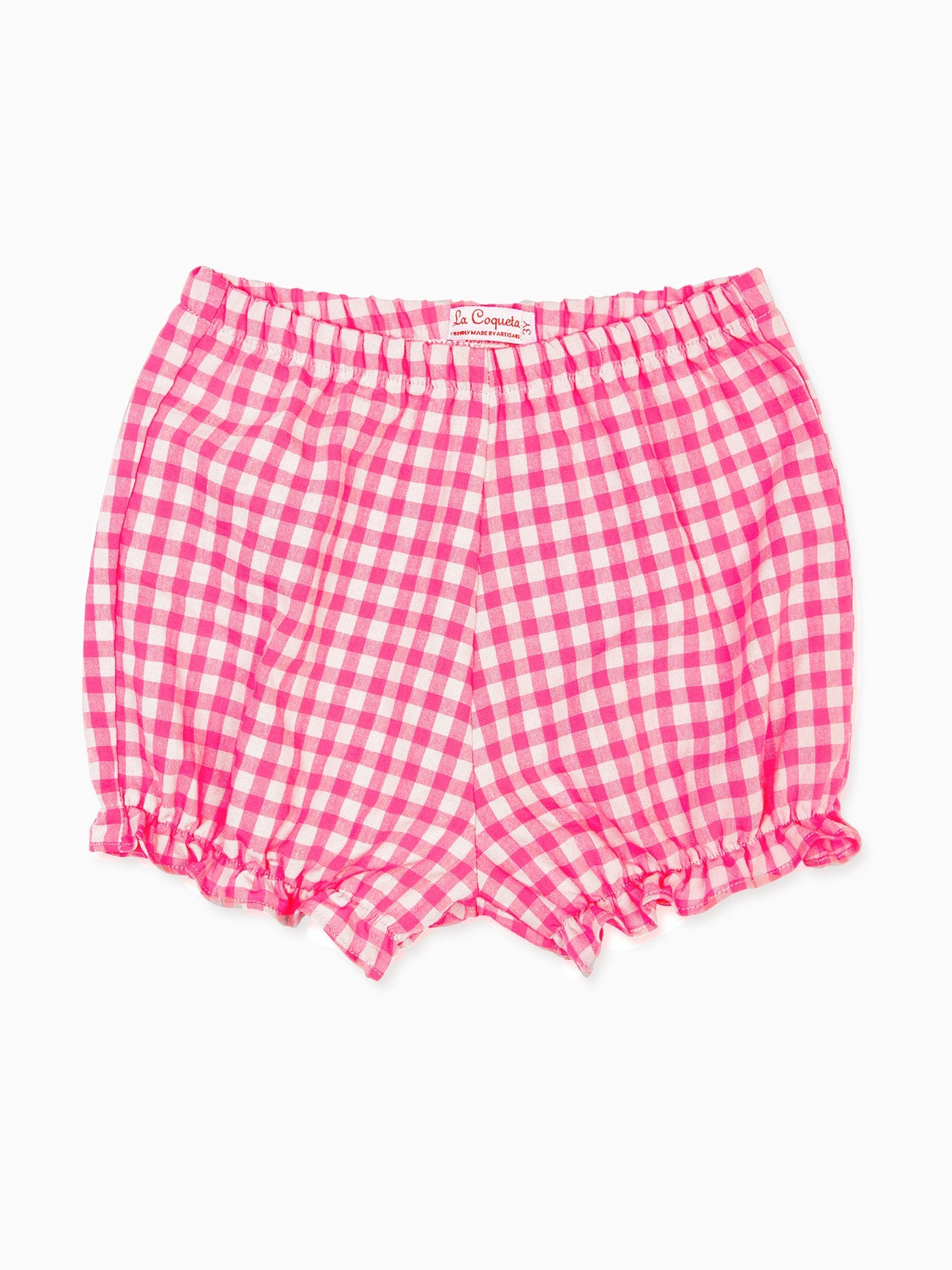 Pink Gingham Cala Cotton Baby Girl Bloomers