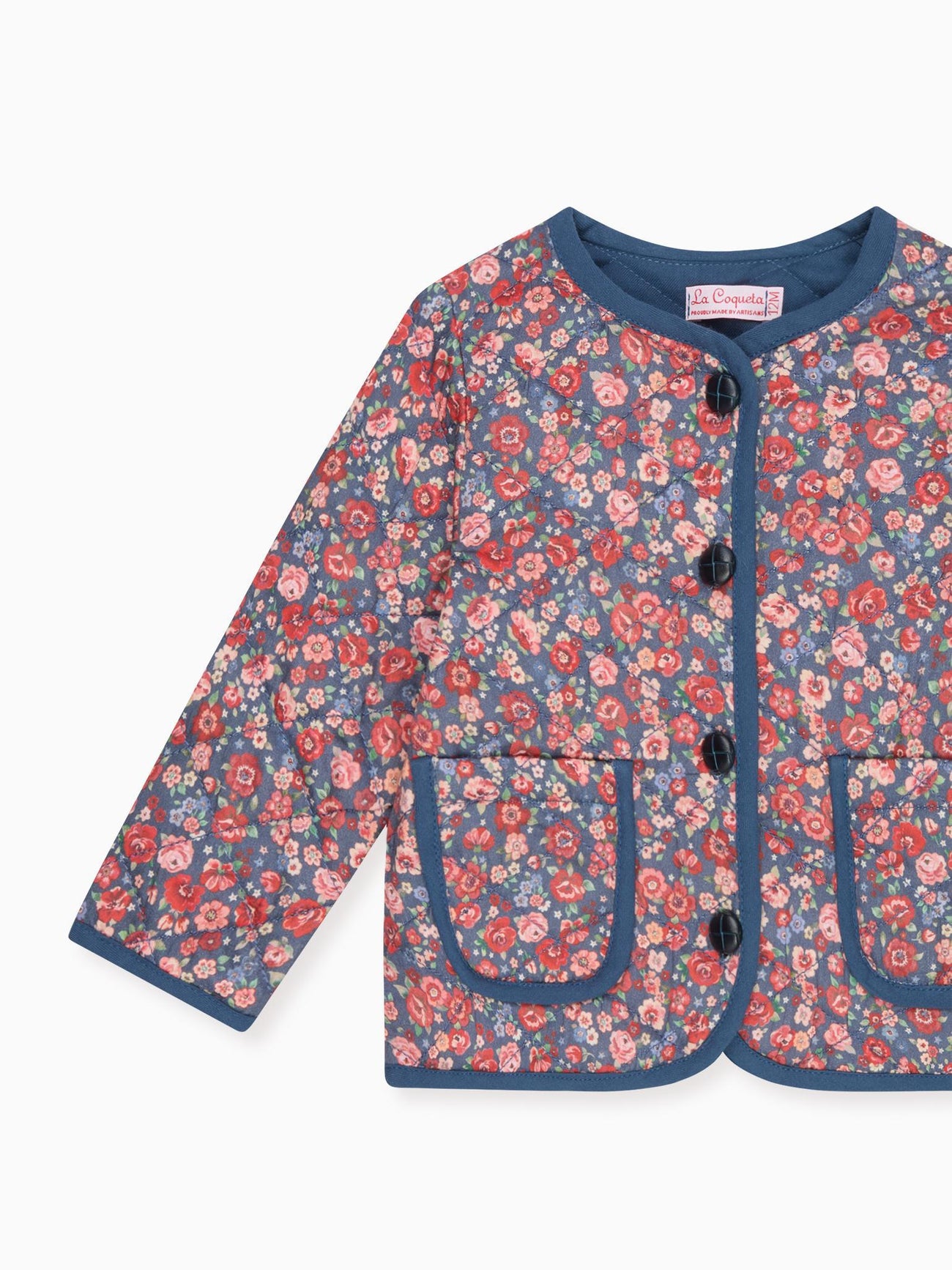 Navy Floral Calida Baby Girl Jacket
