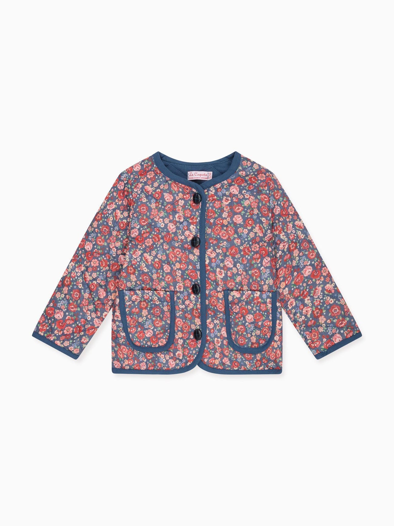 Navy Floral Calida Baby Girl Jacket