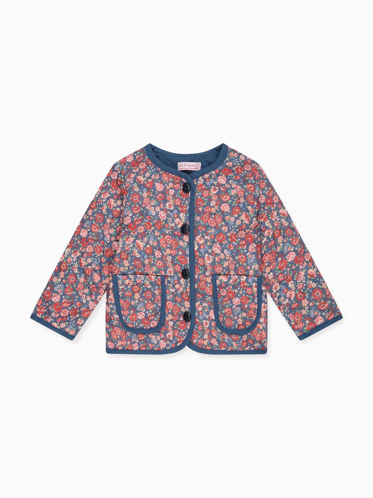 Navy Floral Calida Baby Girl Jacket