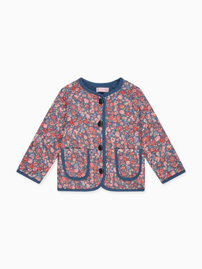 Navy Floral Calida Baby Girl Jacket