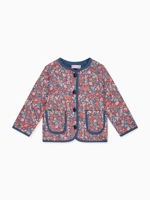 Navy Floral Calida Baby Girl Jacket