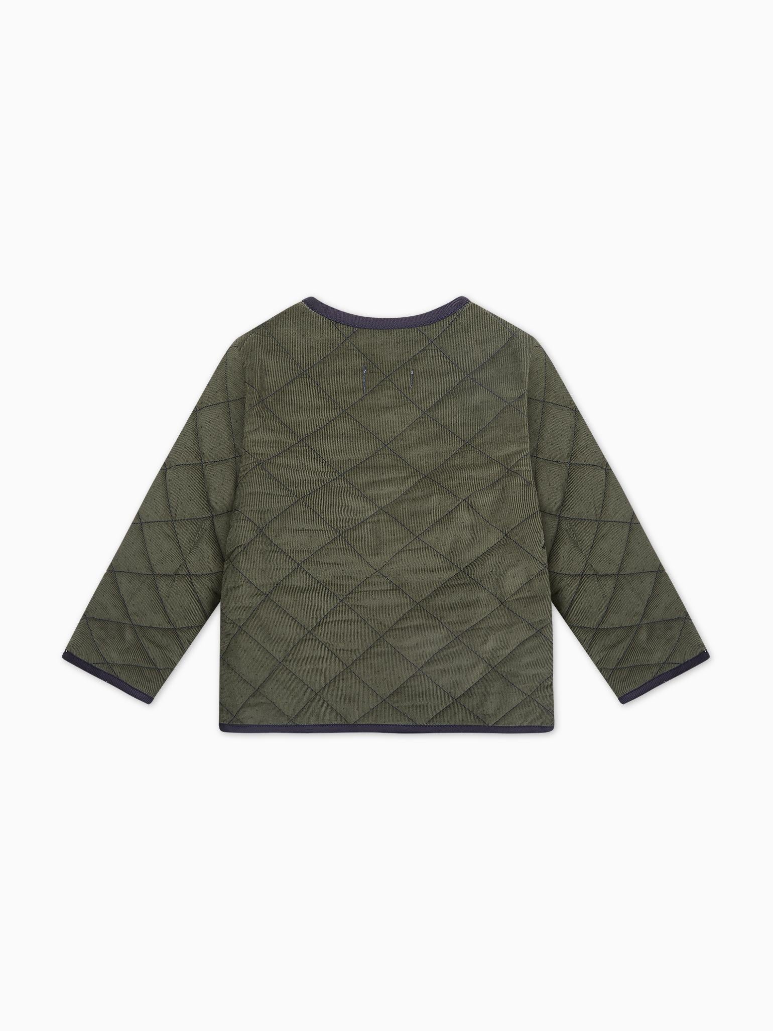 Olive Polka Dot Calida Baby Girl Jacket
