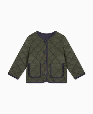 Olive Polka Dot Calida Baby Girl Jacket