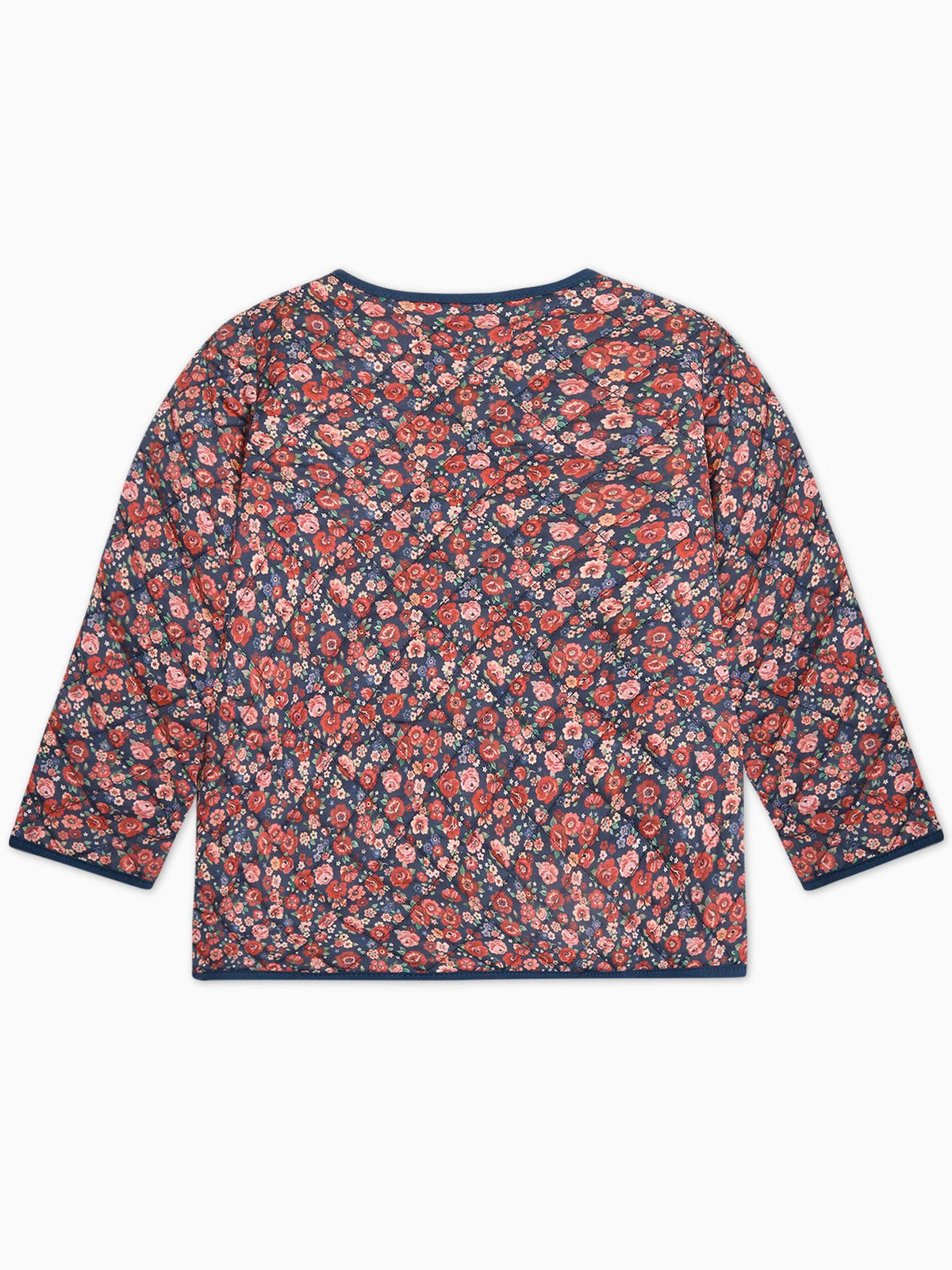 Navy Floral Calida Girl Jacket