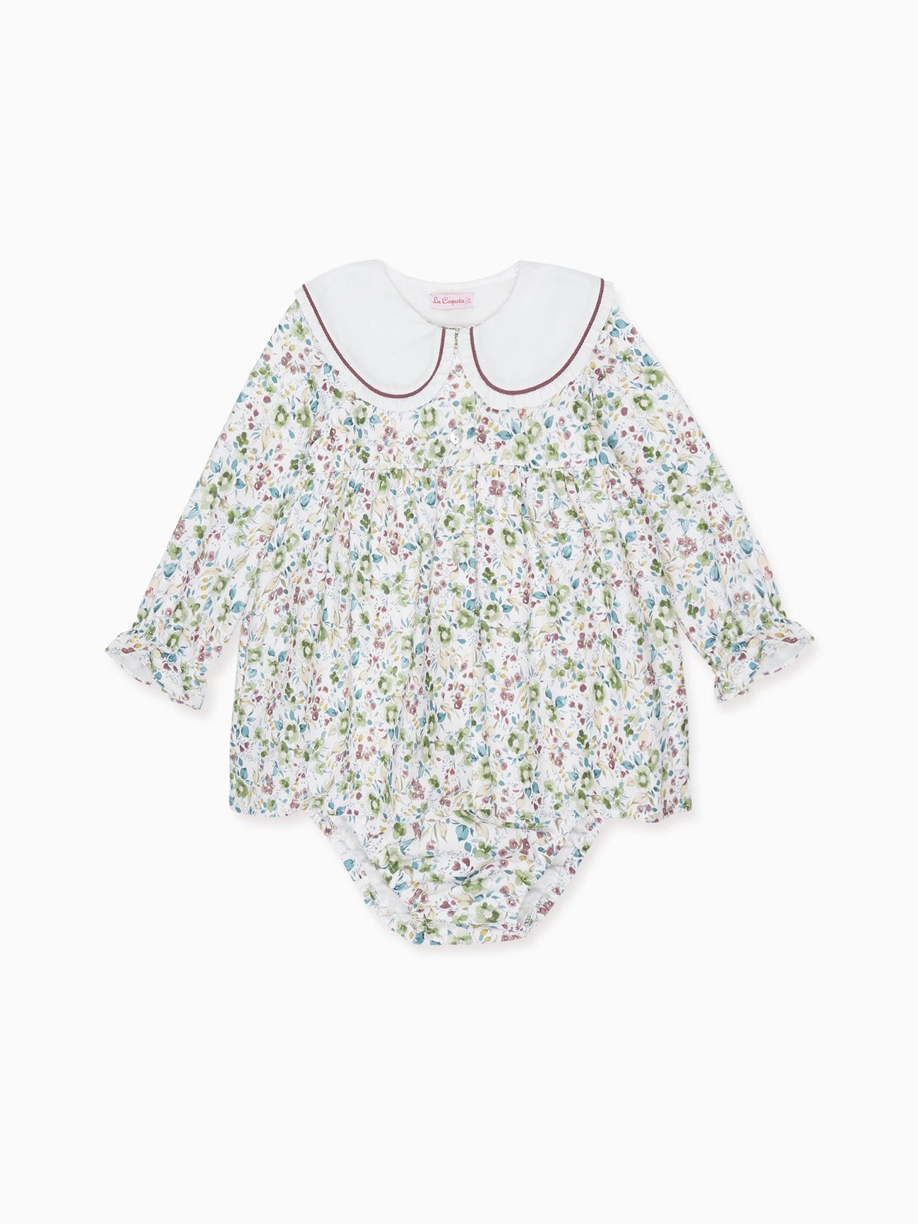 Green Floral Calista Baby Girl Set