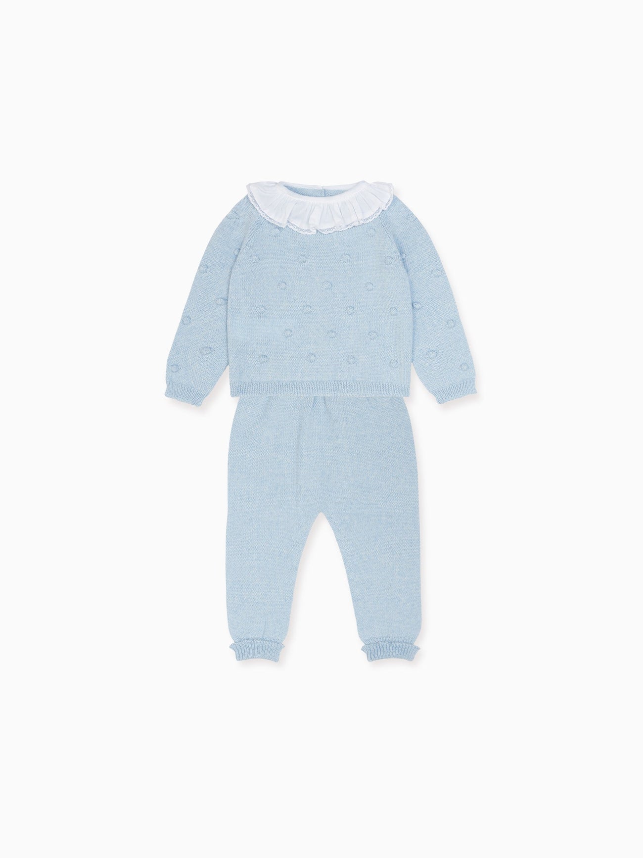 Light Blue Camelia Merino Baby Set