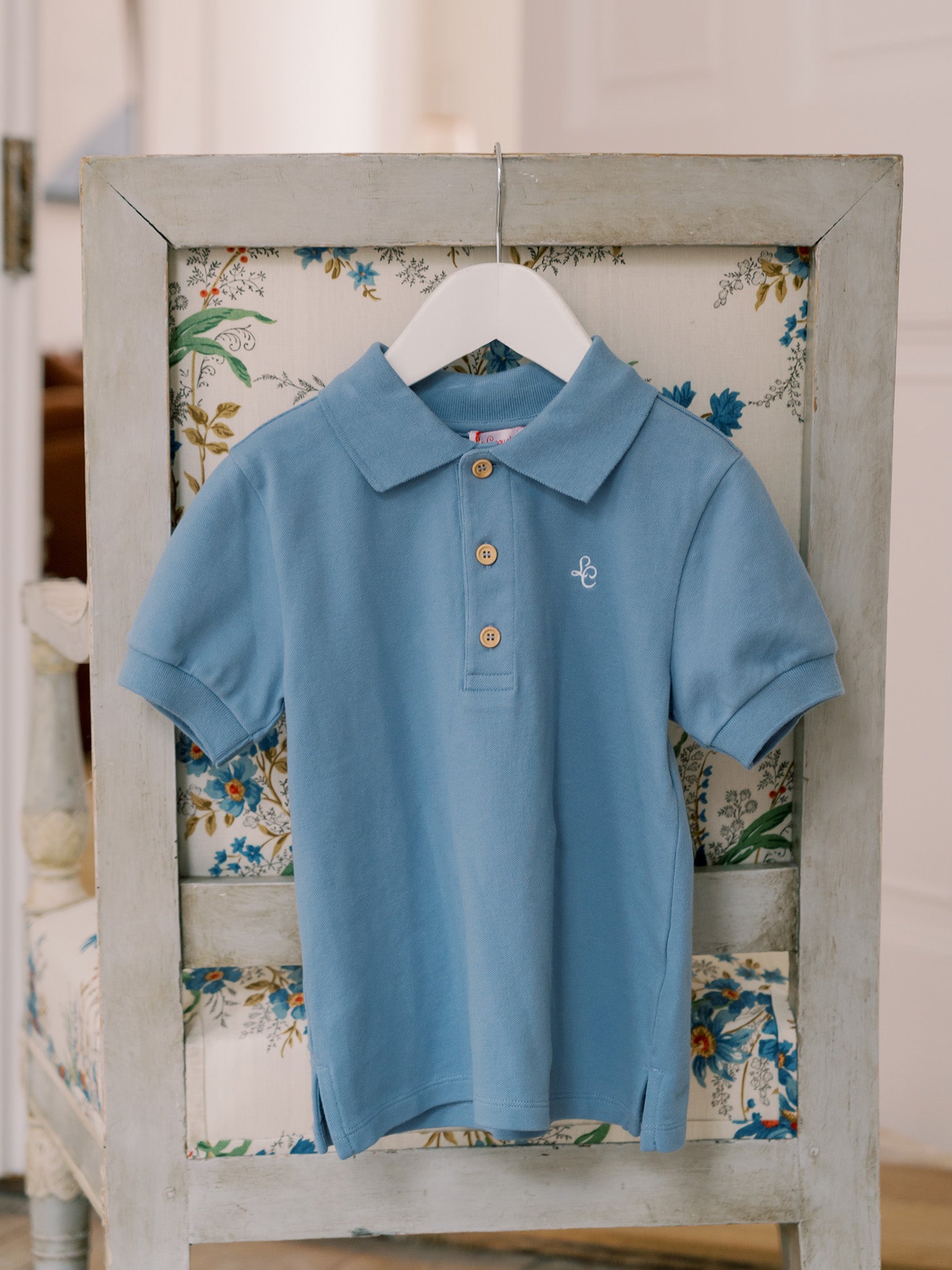 Dusty Blue Camilo Boy Polo Shirt
