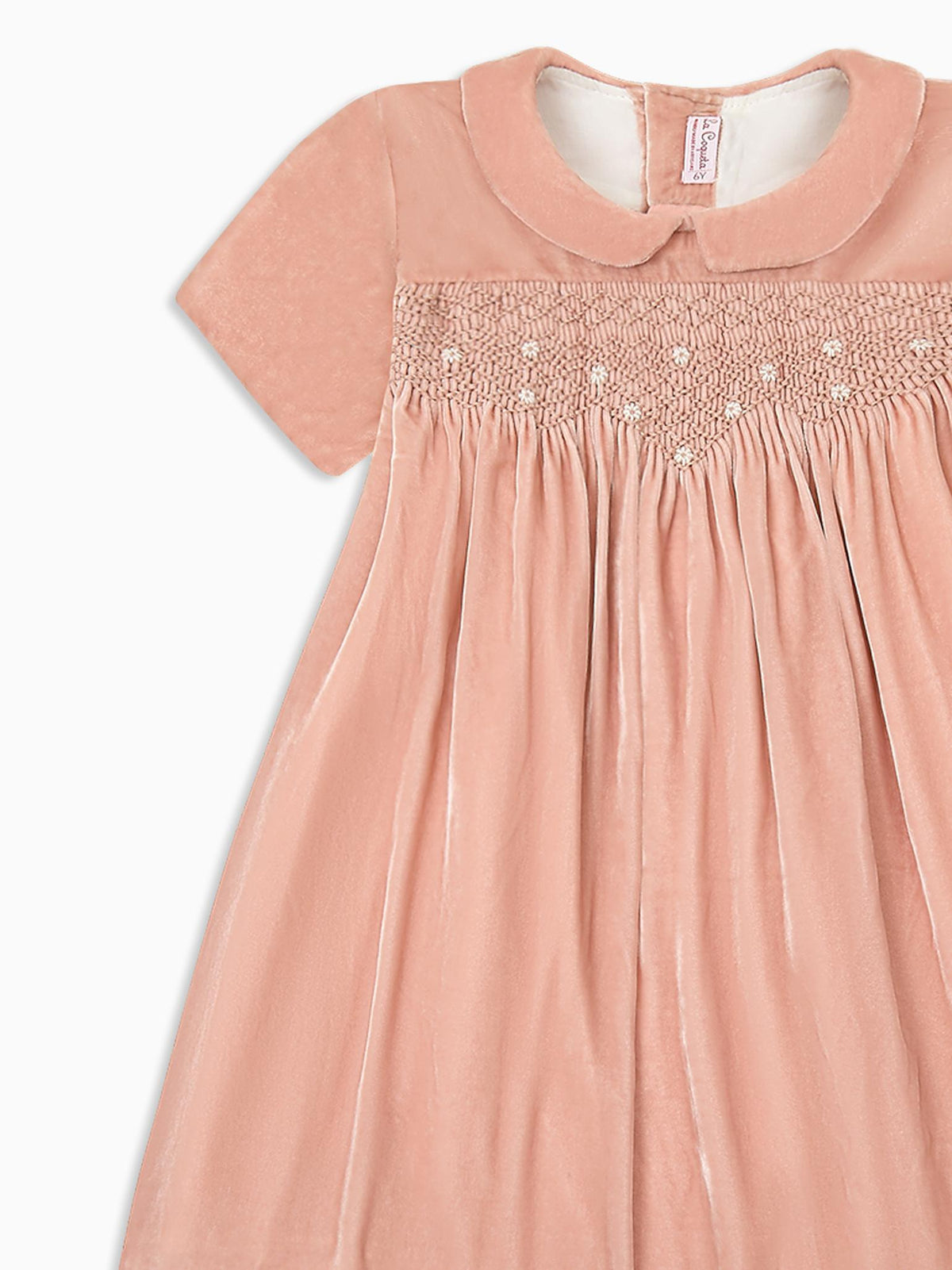 Dusty Pink Carlota Girl Hand-Smocked Dress