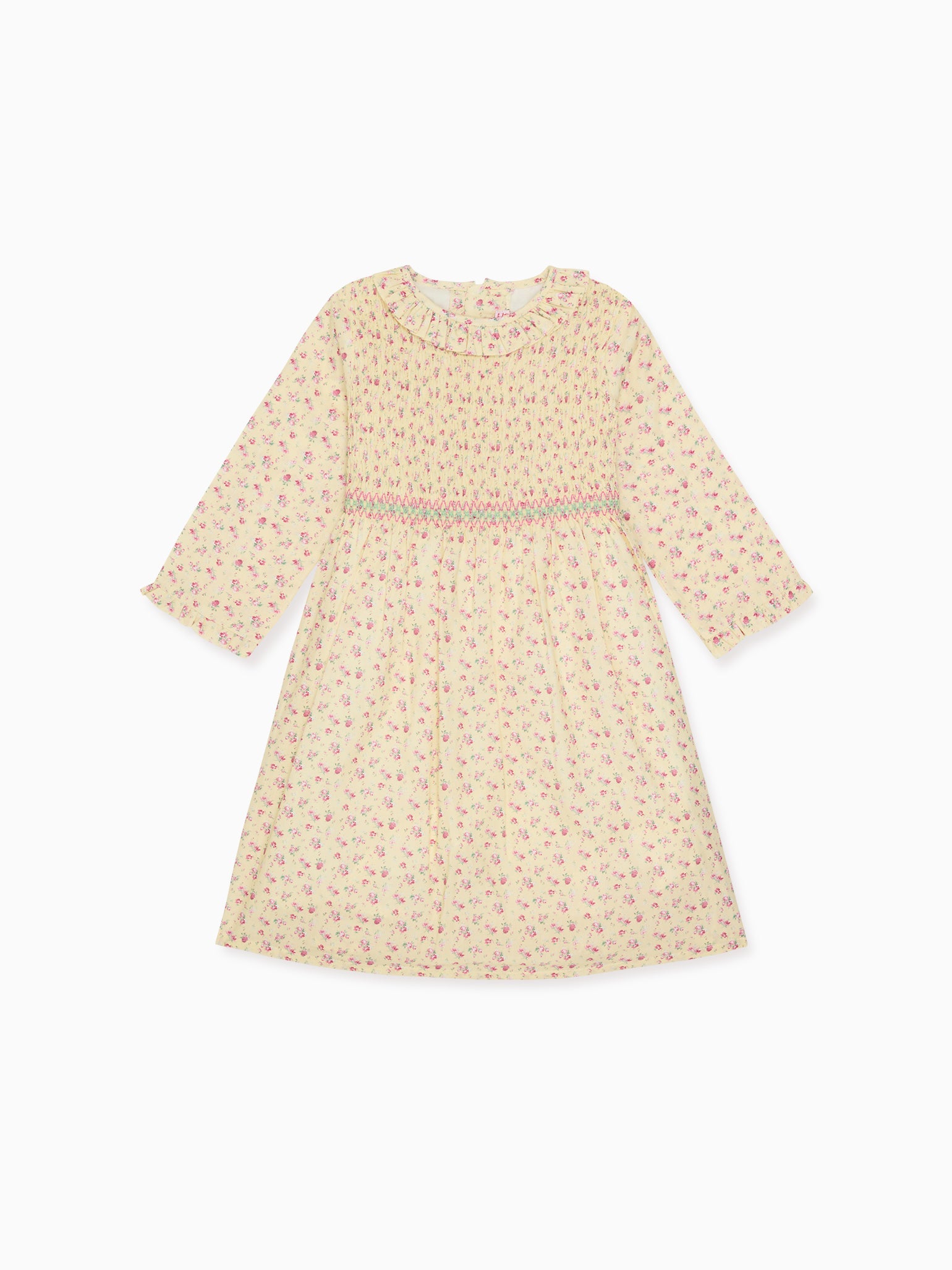 Yellow Floral Carlota Girl Smock Dress