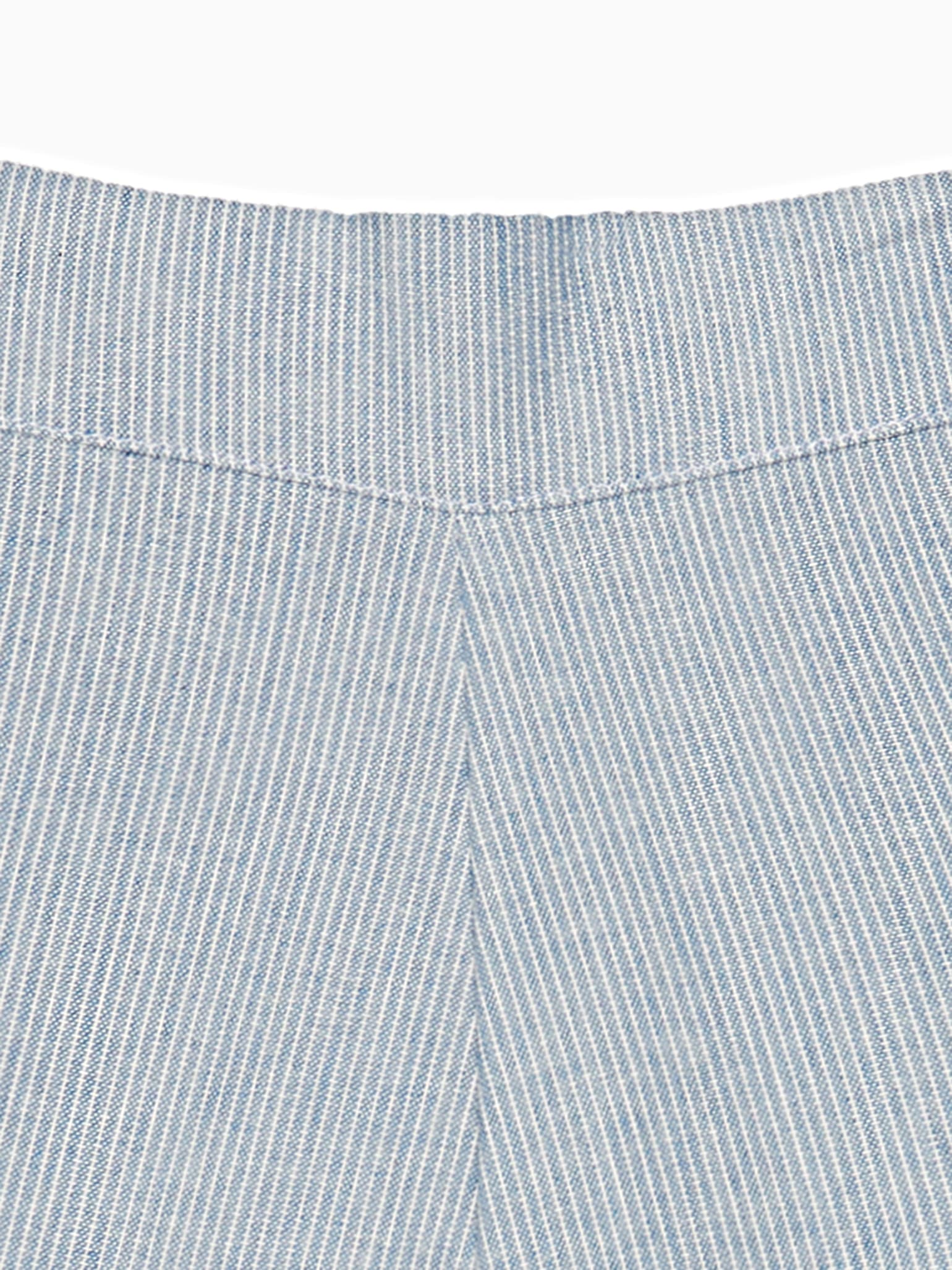 Blue Stripe Carmin Girl Linen Mix Culottes