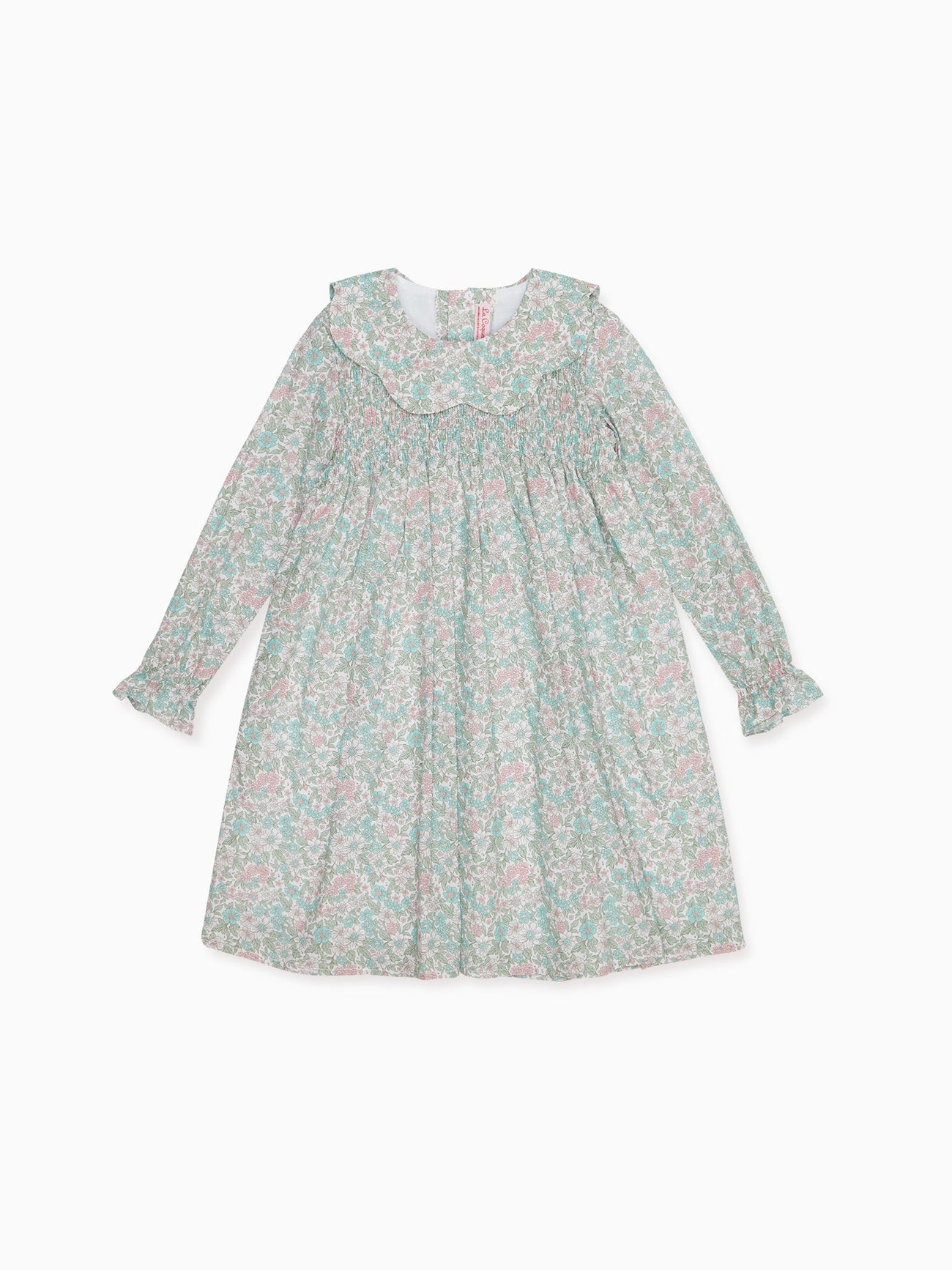 Aqua Floral Catalina Girl Smock Dress