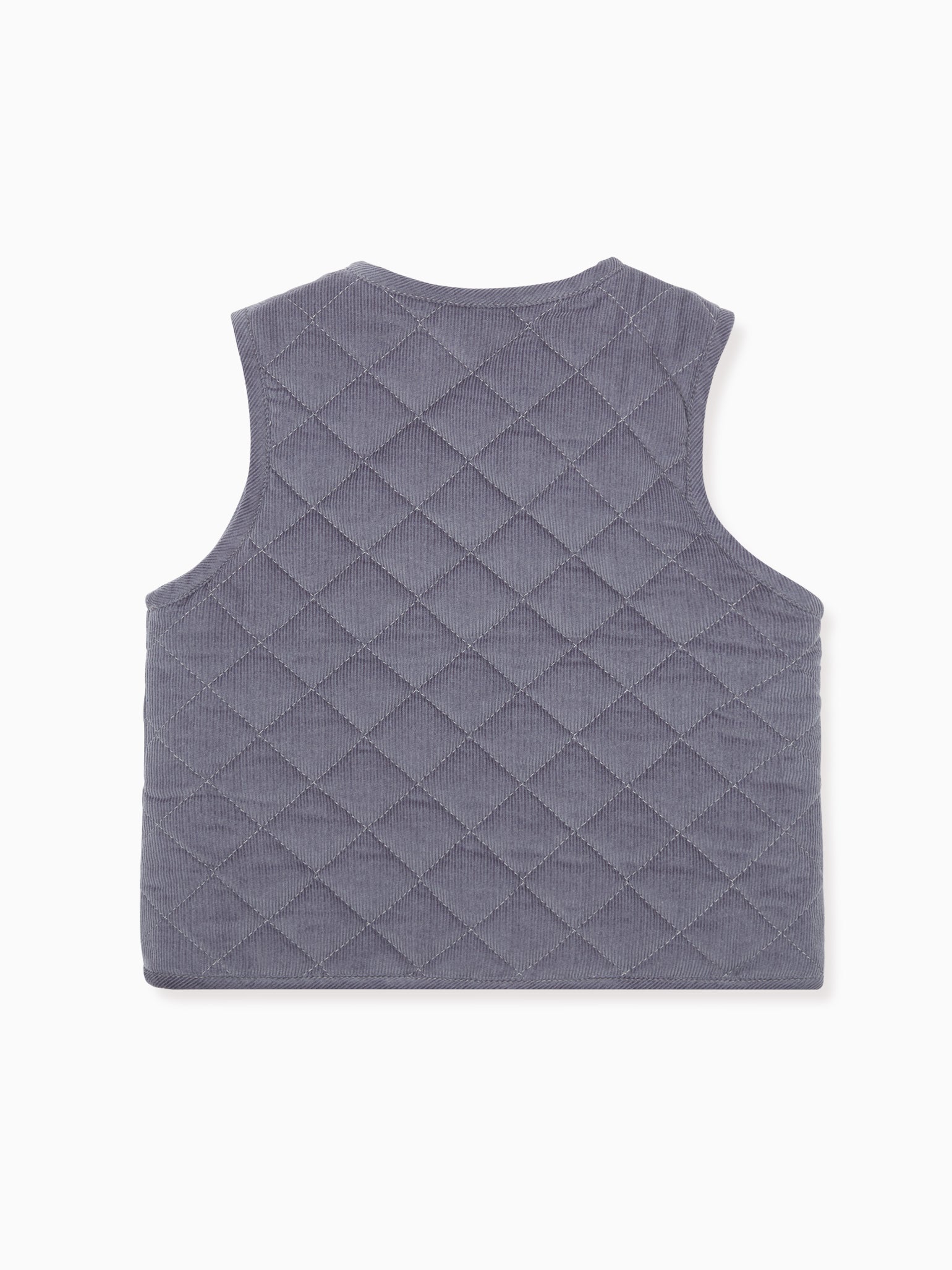 Dusty Blue Caza Kids Corduroy Sleeveless Jacket