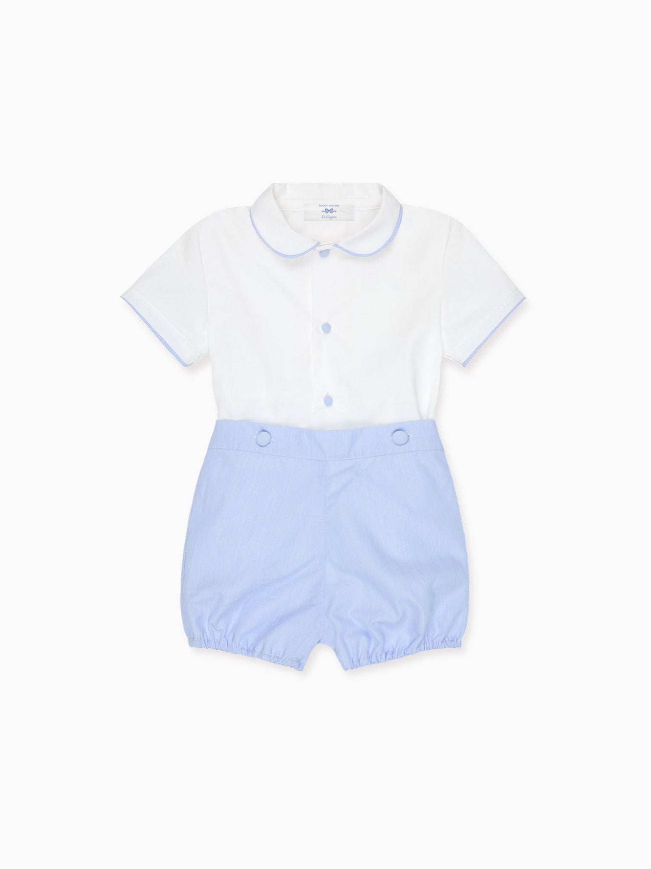 Nicky Hilton x La Coqueta Blue Stripe Chasen Baby Boy Set