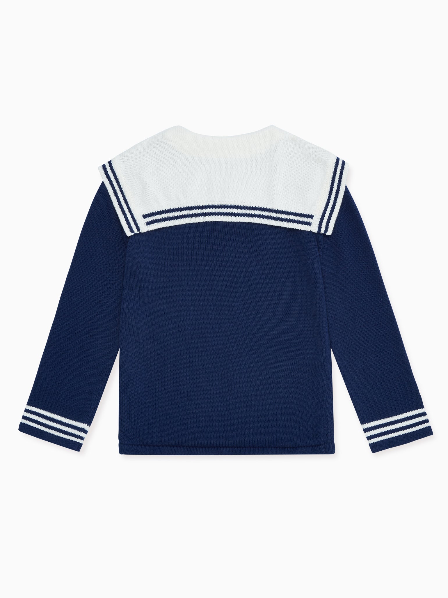 Navy Claudina Girl Nautical Cotton Jumper