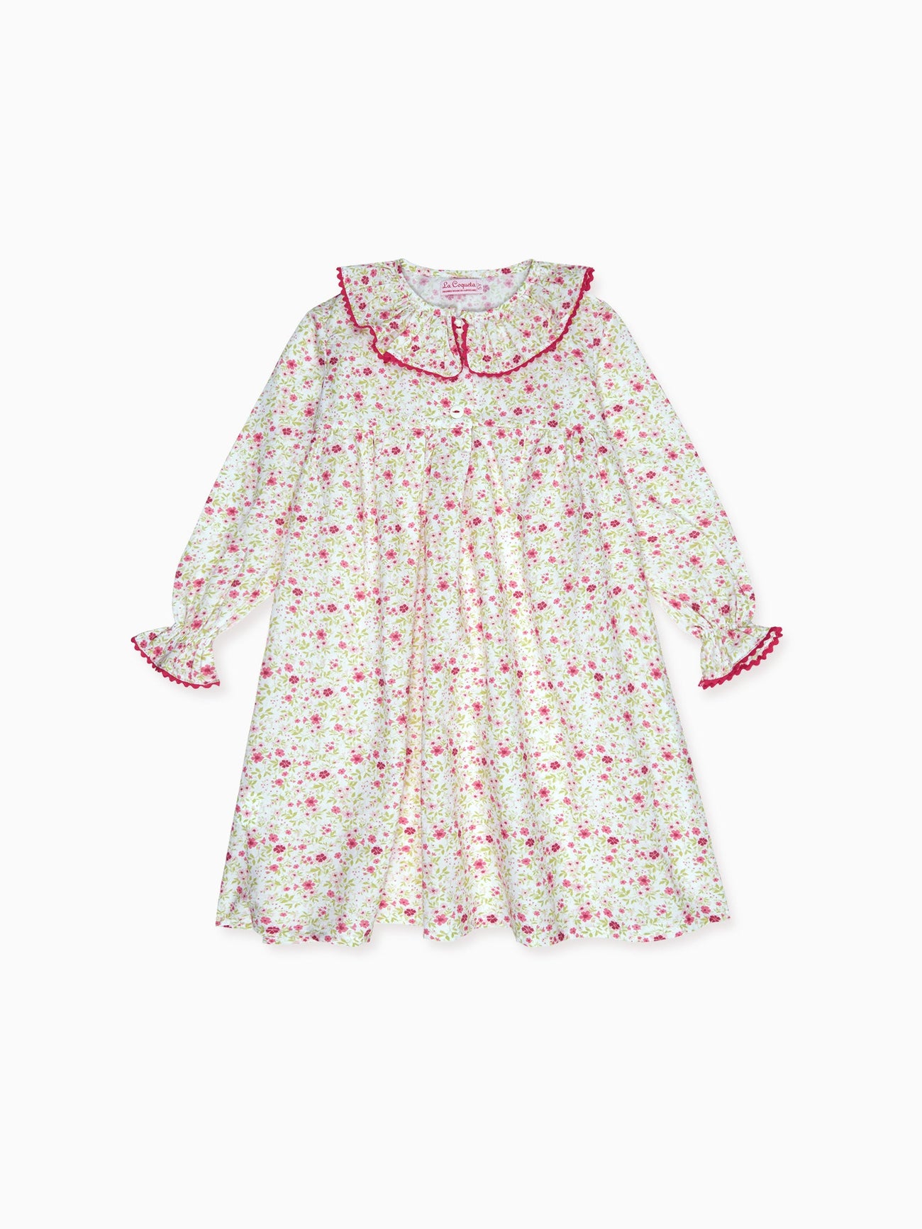 Pink Floral Clia Girl Cotton Nightgown