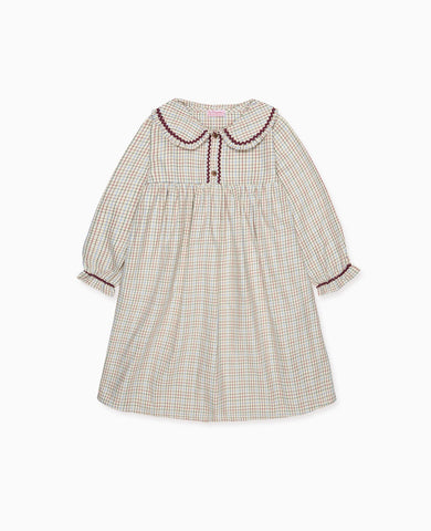 Ivory Check Clia Girl Nightgown