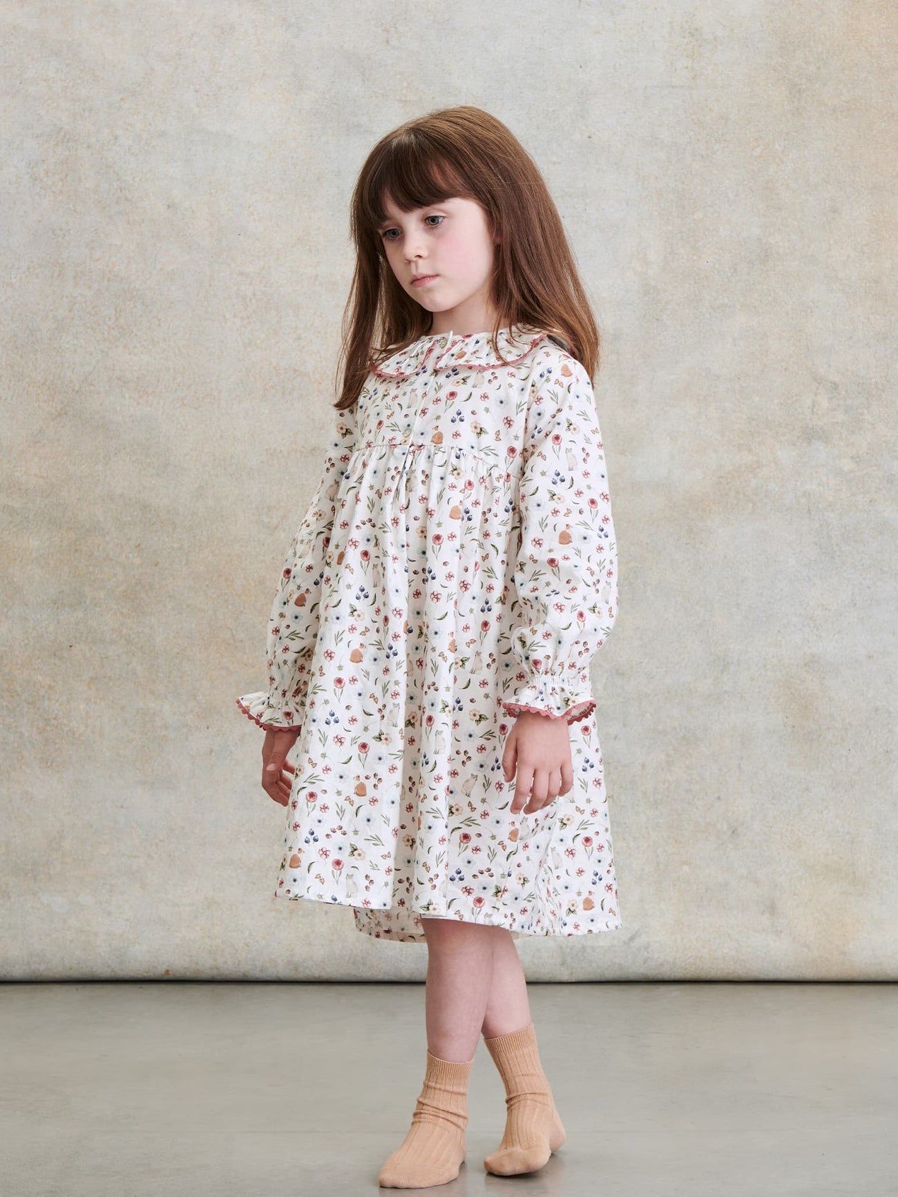 Ivory Floral Clia Girl Nightgown
